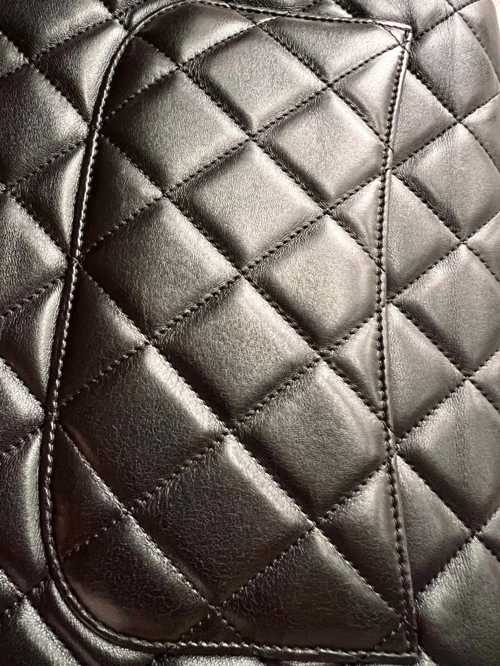 CHANEL Black Quilted Leather Shoulder Bag with Silver CC Turnlock Medium
